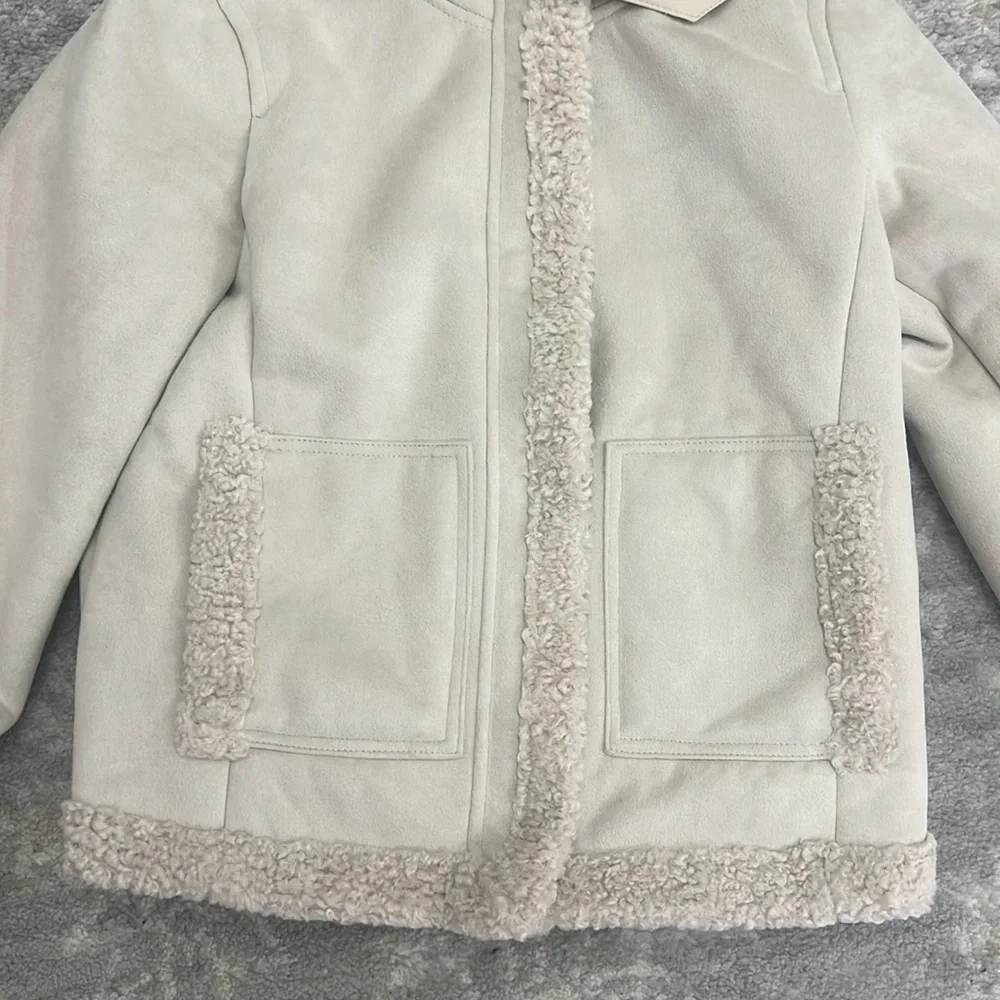 Cream Shearling Jacket - Picture 2 of 7